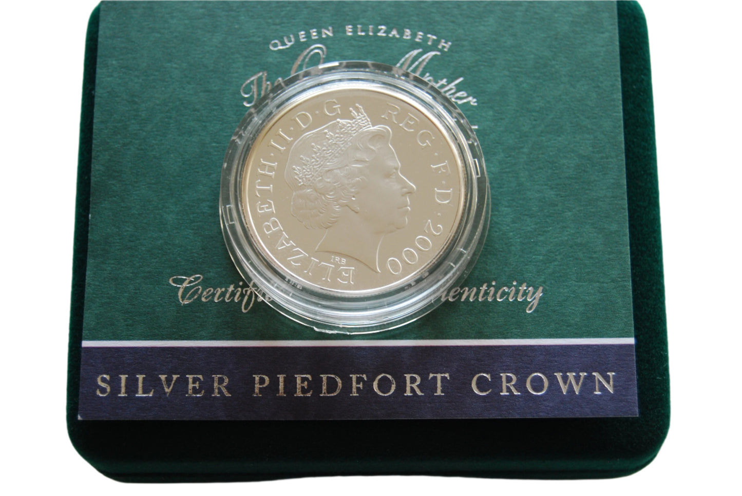2000 RM Queen Mother Centenary Silver Proof Piedfort Crown