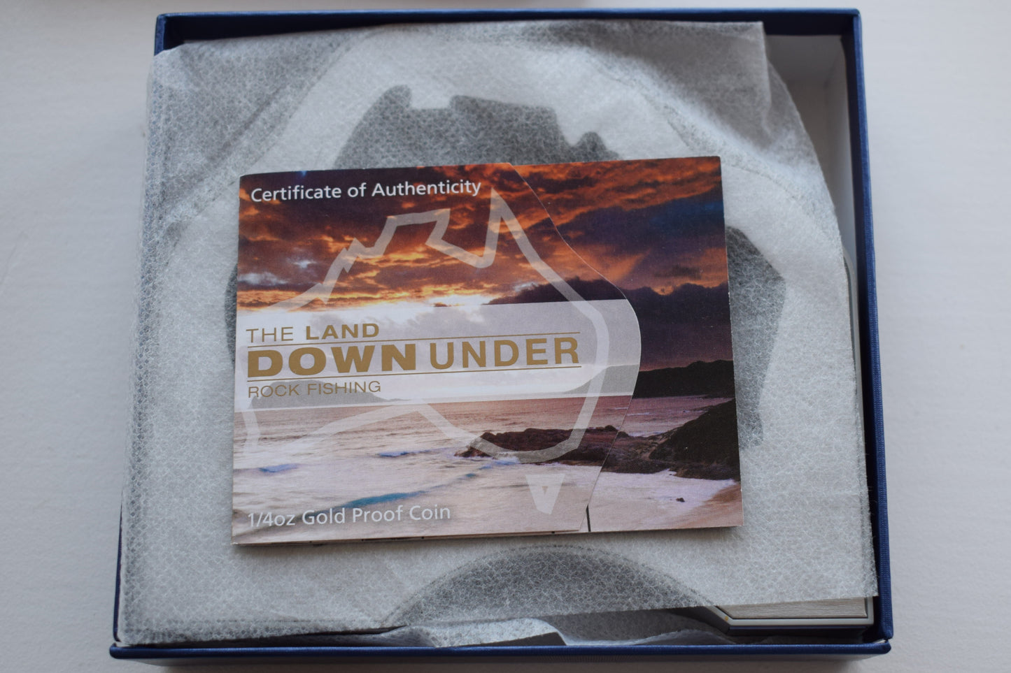 2014 Australia Mint The Land Down Under - Rock Fishing 1/4 Oz Gold Proof Coin