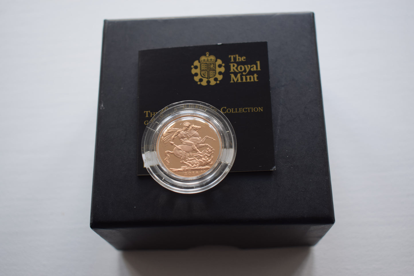 2014 Royal Mint QE II George and the Dragon Gold Proof Sovereign
