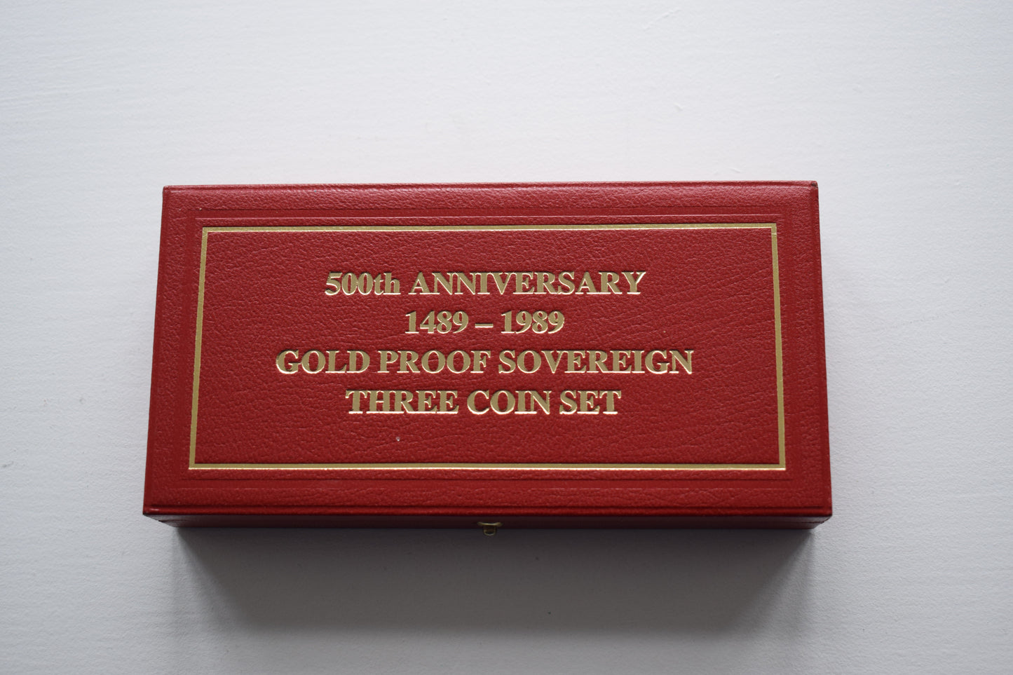 1989 Royal Mint 500th Anniversary Gold Proof 3 Coin Sovereign Set