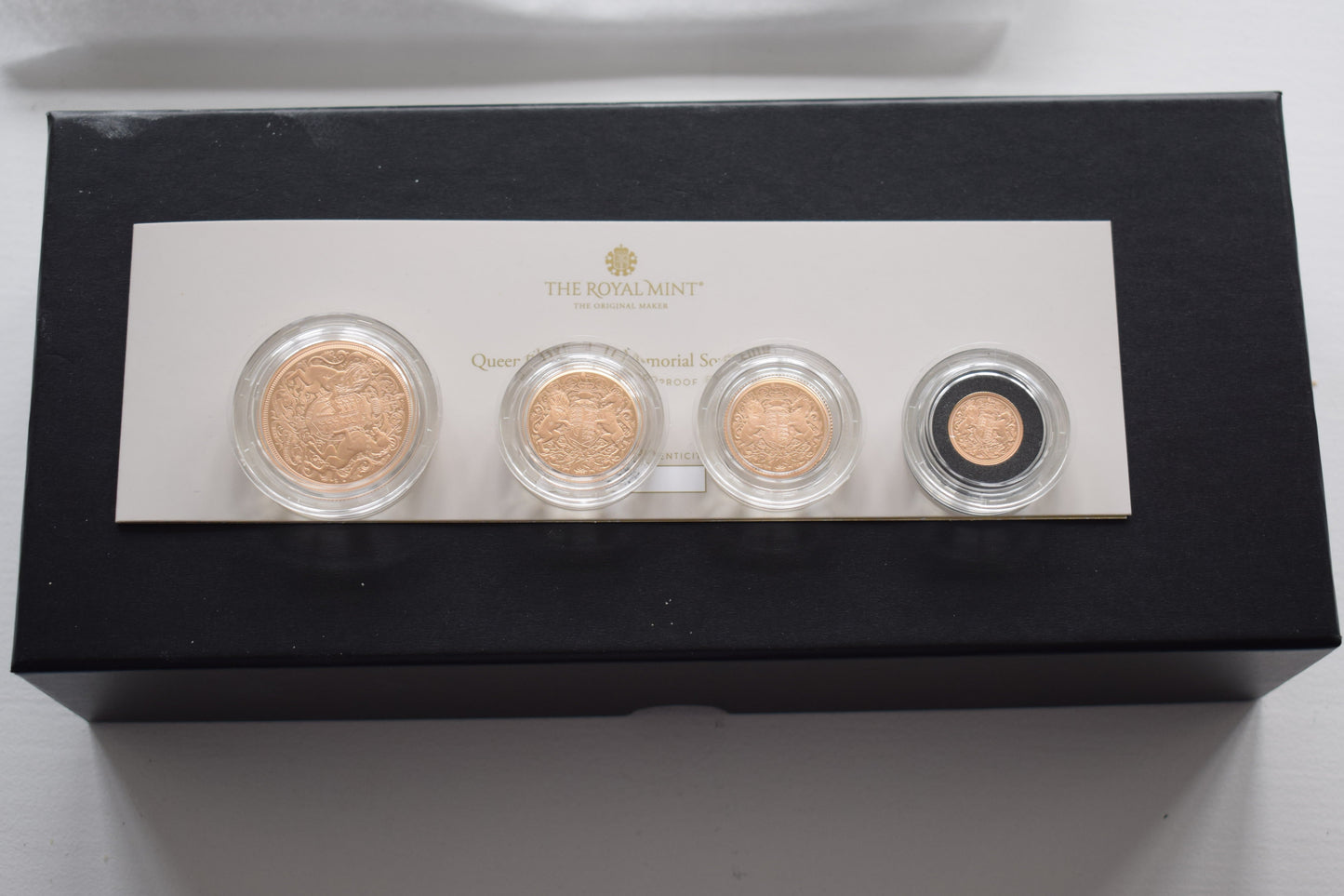 2022 Royal Mint QE II Memorial Gold Proof 4 Coin Sovereign Set
