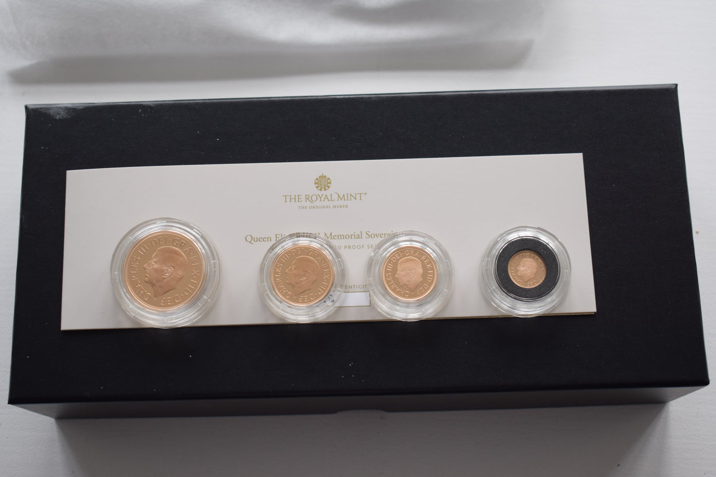 2022 Royal Mint QE II Memorial Gold Proof 4 Coin Sovereign Set