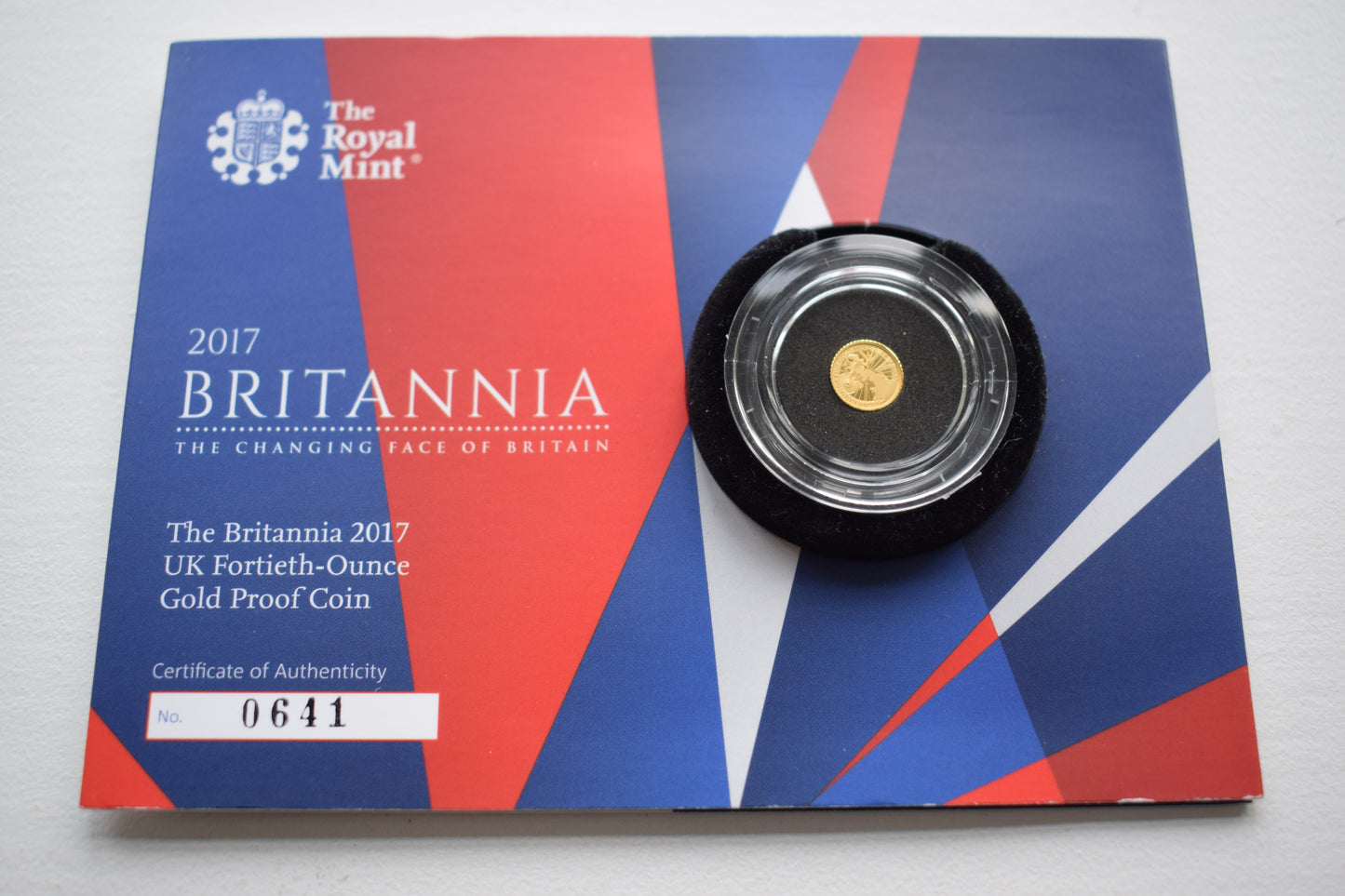 2017 Royal Mint Britannia 1/40 oz Gold Proof Coin