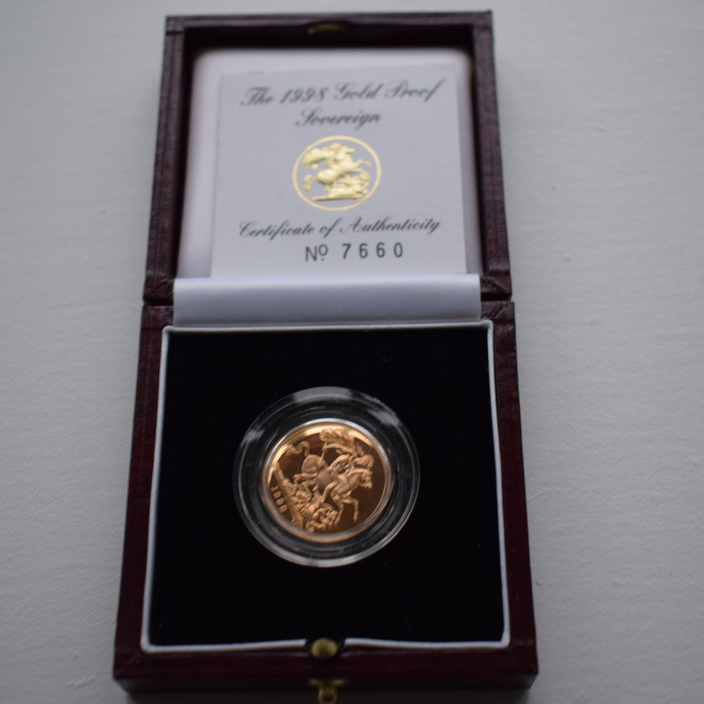 1998 Royal Mint George and the Dragon Gold Proof Sovereign
