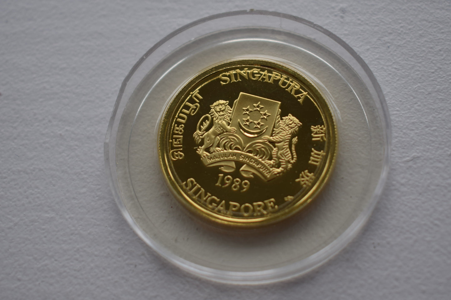 1989 Singapore Save the Children Fund 10 g Gold Proof Coin