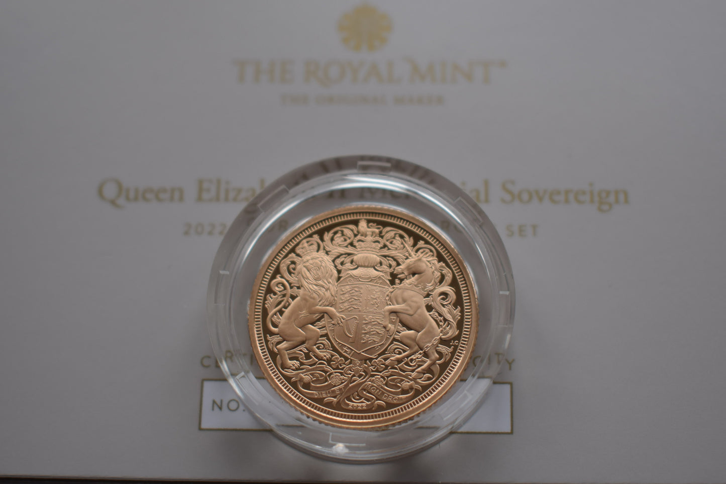 2022 Royal Mint QE II Memorial Gold Proof 4 Coin Sovereign Set