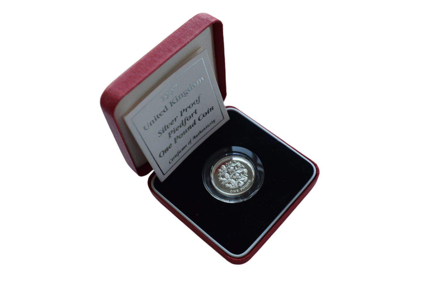 1997 Three Lions Heraldic Silver Proof Piedfort £1 Coin