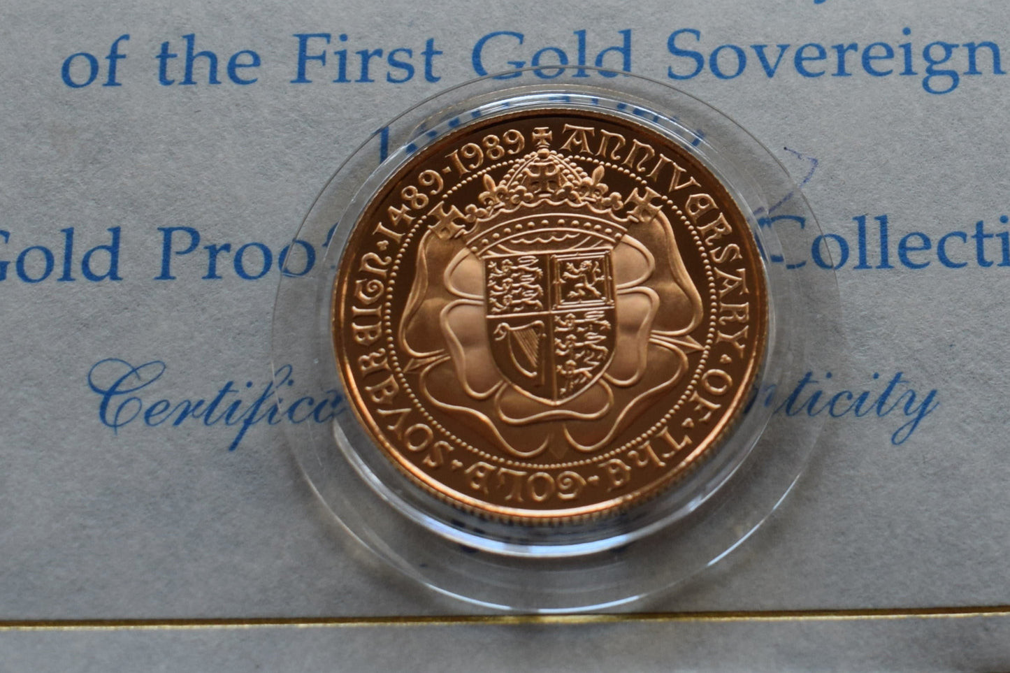 1989 500th Anniversary 4 Coin Gold Proof Sovereign Set