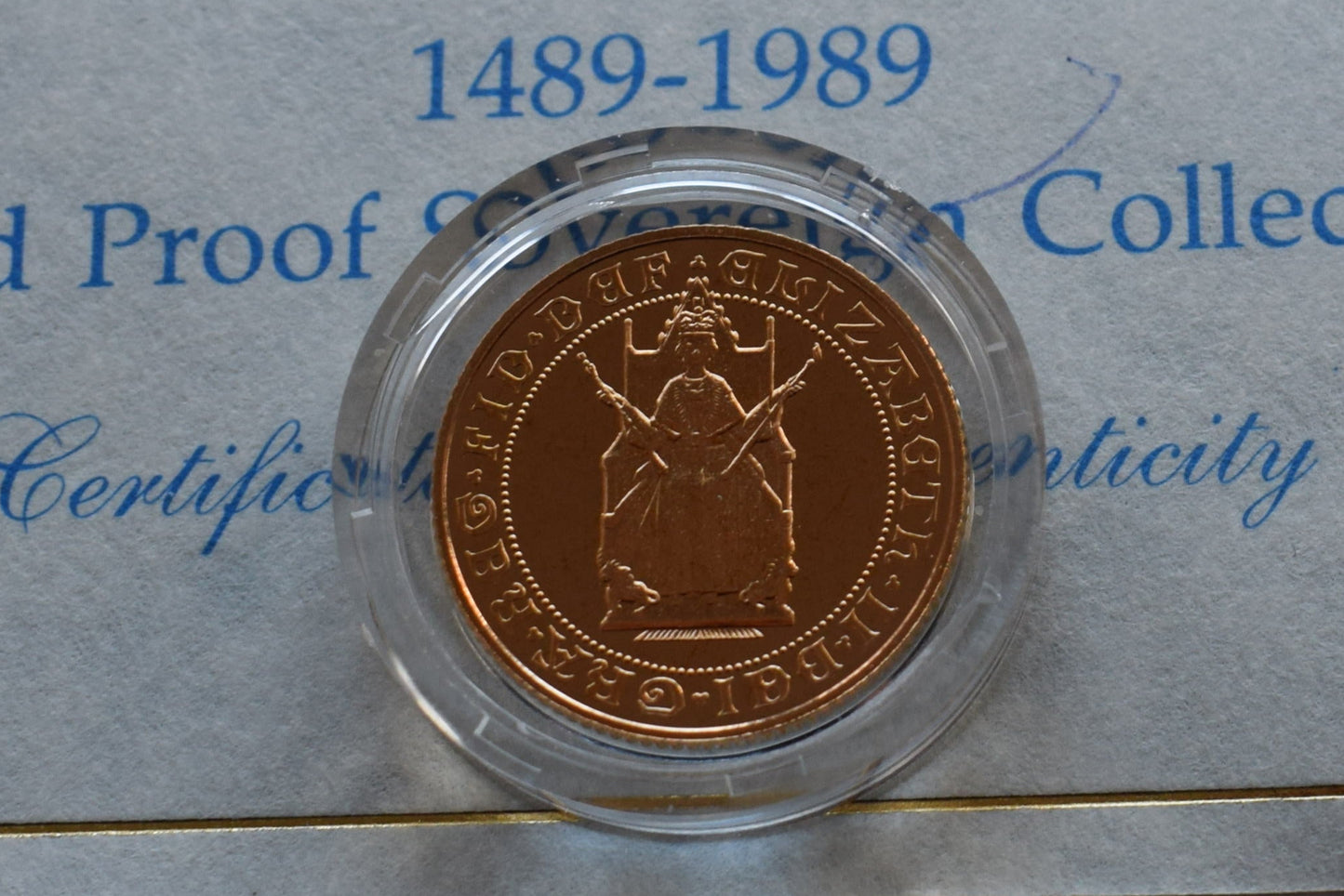 1989 500th Anniversary 4 Coin Gold Proof Sovereign Set