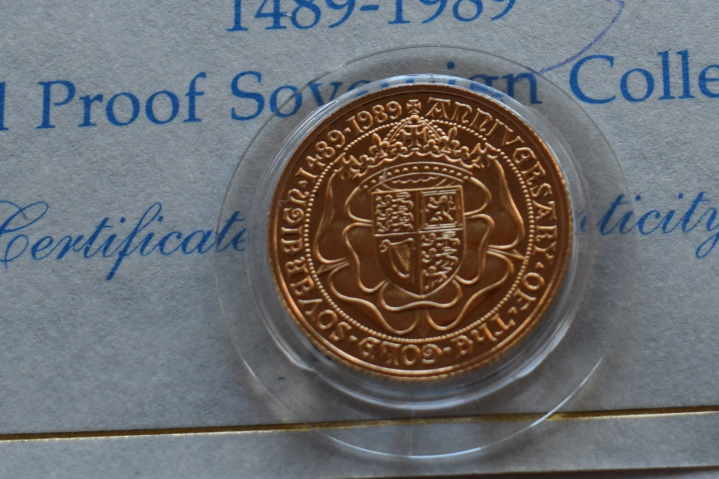1989 500th Anniversary 4 Coin Gold Proof Sovereign Set