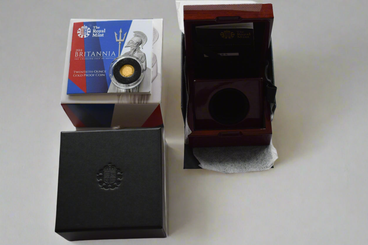 2014 Royal Mint Britannia 1/20 oz Gold Proof Coin