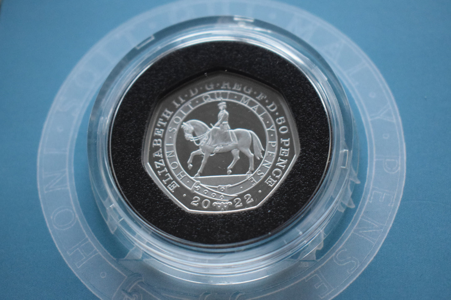 2022 Royal Mint QE II Platinum Jubilee 50p Silver Proof Piedfort Coin