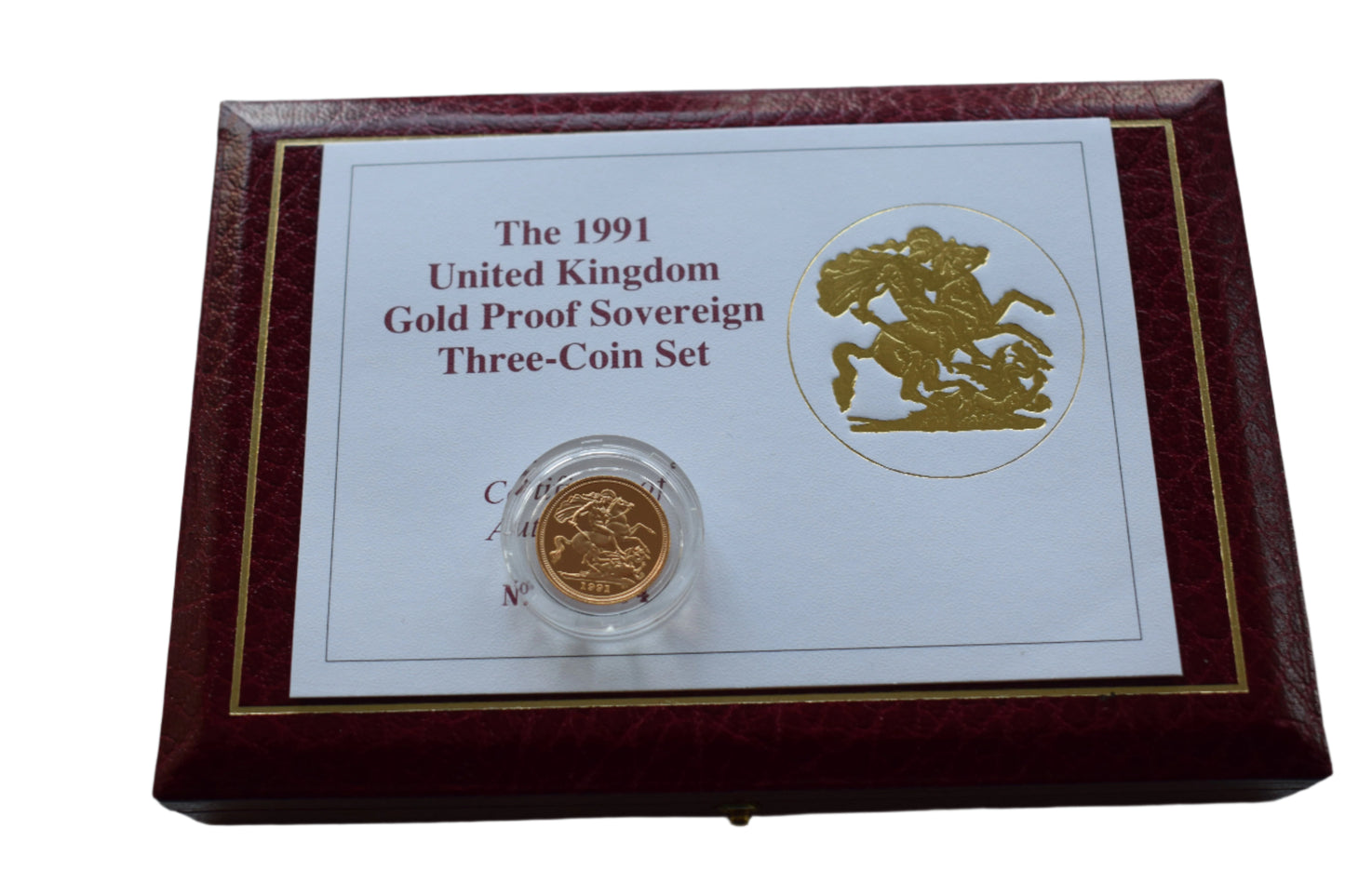 1991 Gold Proof 3 Coin Sovereign Set