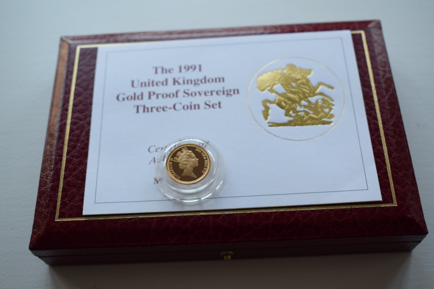 1991 Gold Proof 3 Coin Sovereign Set