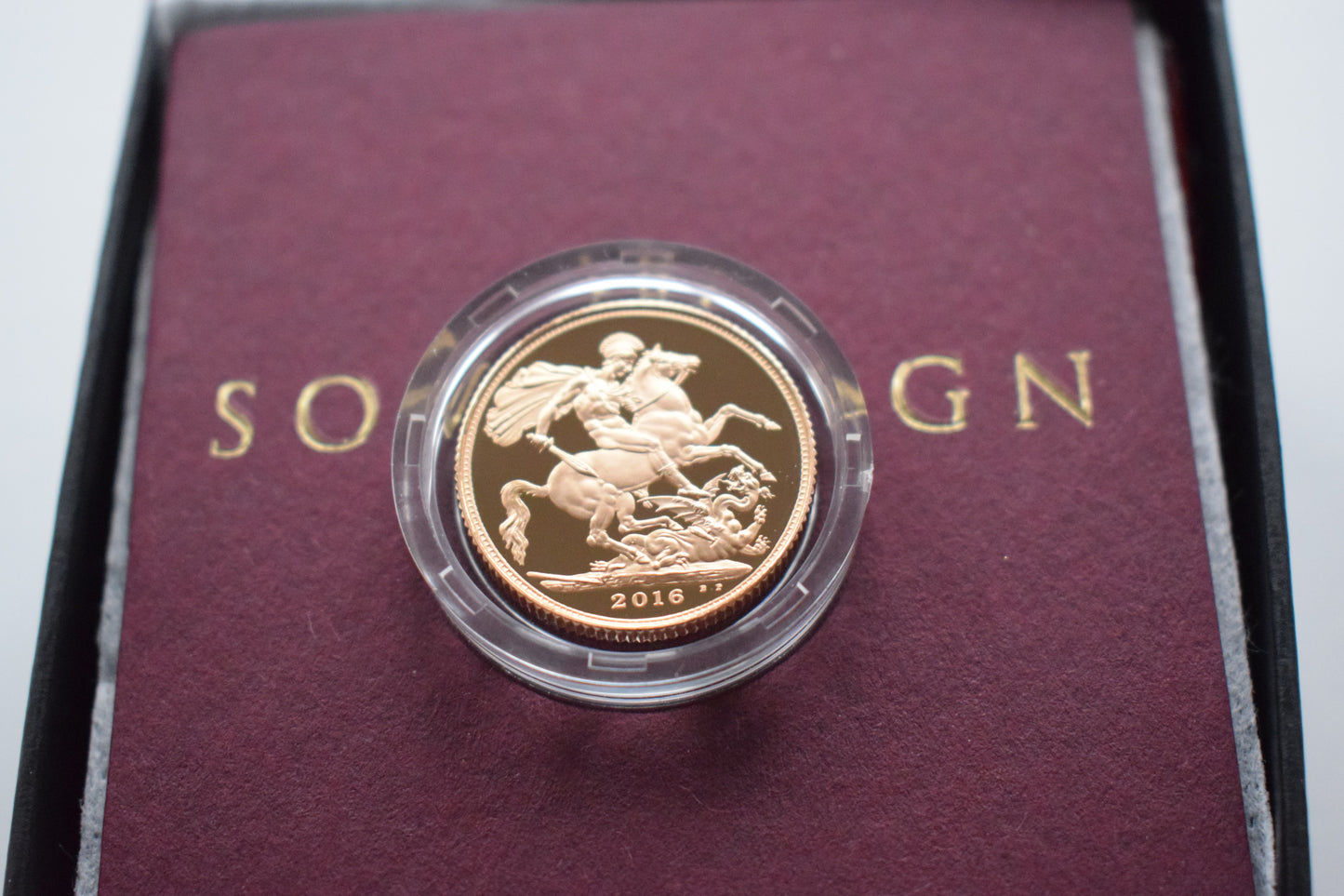 2016 RM QE II JAMES BUTLER Gold Proof Half Sovereign