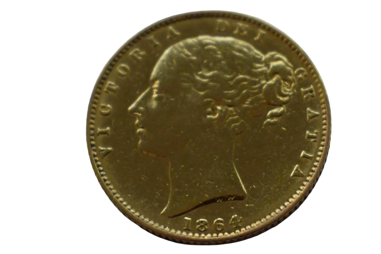 1864 Young Head Shield Gold Sovereign