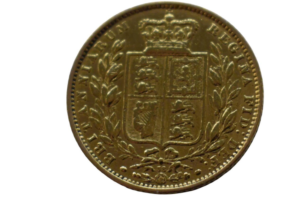 1864 Young Head Shield Gold Sovereign