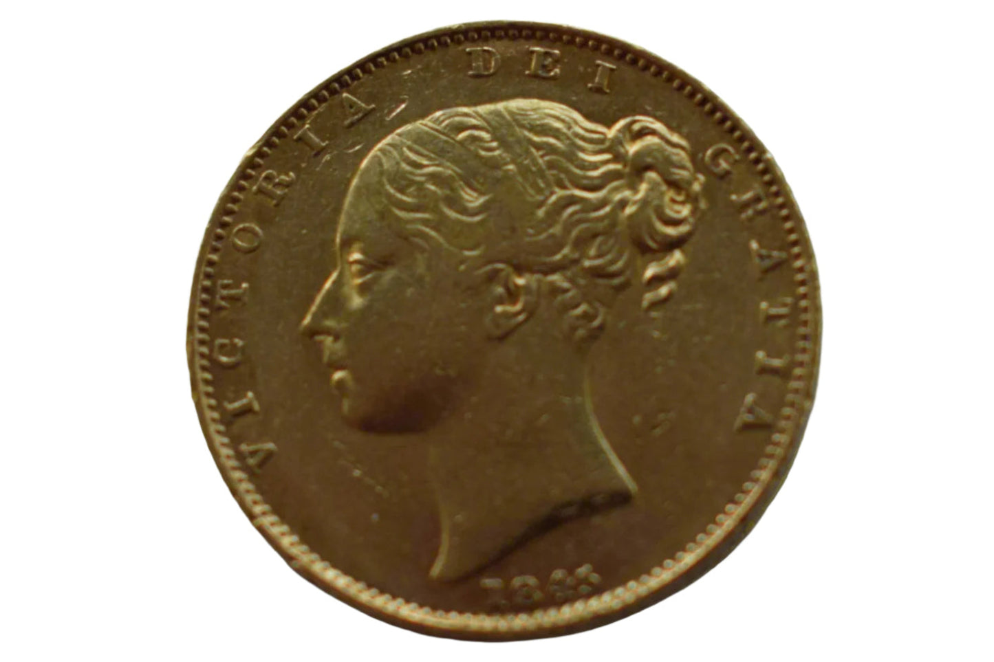 1845 Queen Victoria Young Shield Gold Sovereign