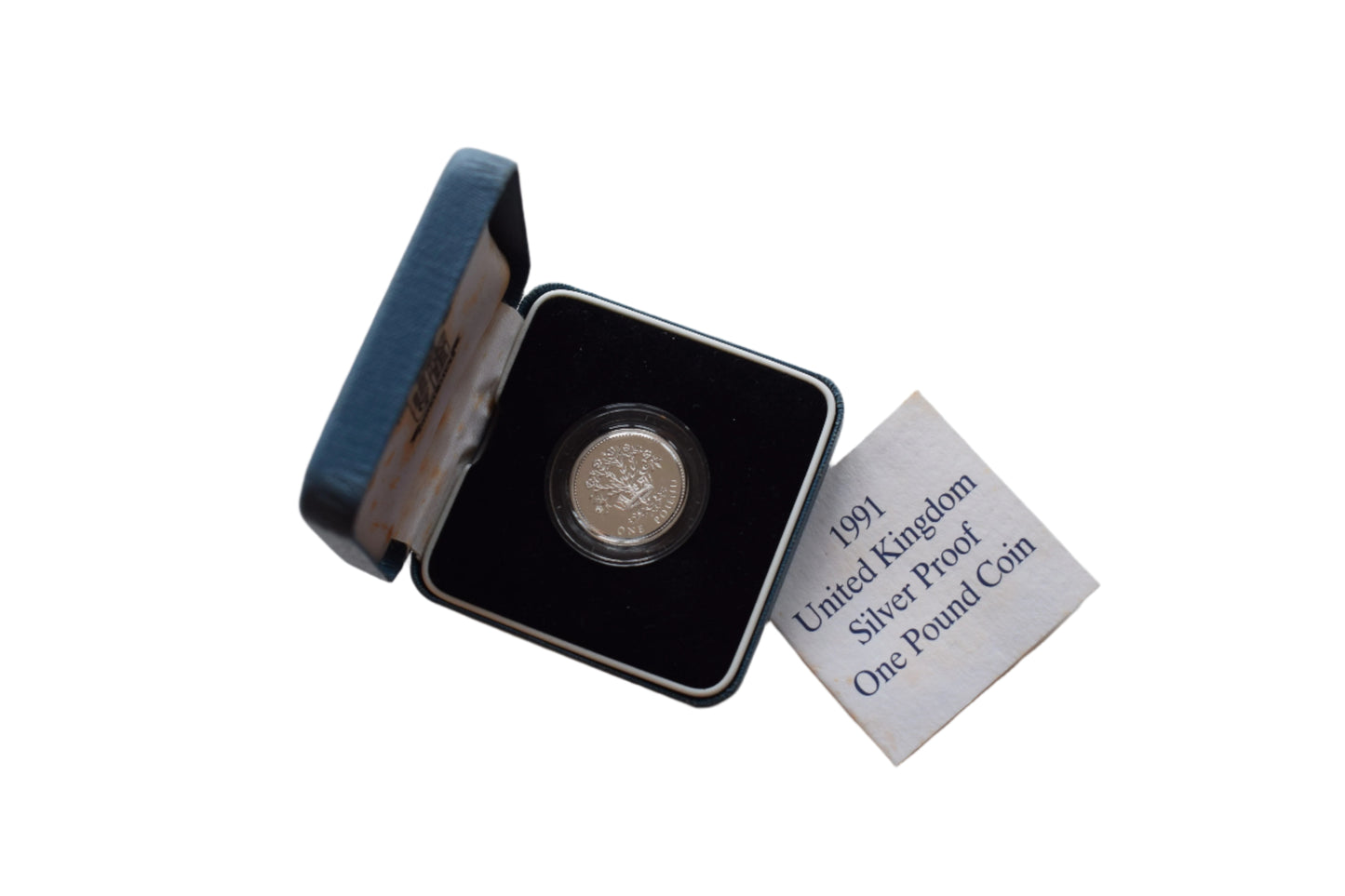 1991 Northern Ireland flax plant Silver Proof £1 Coin