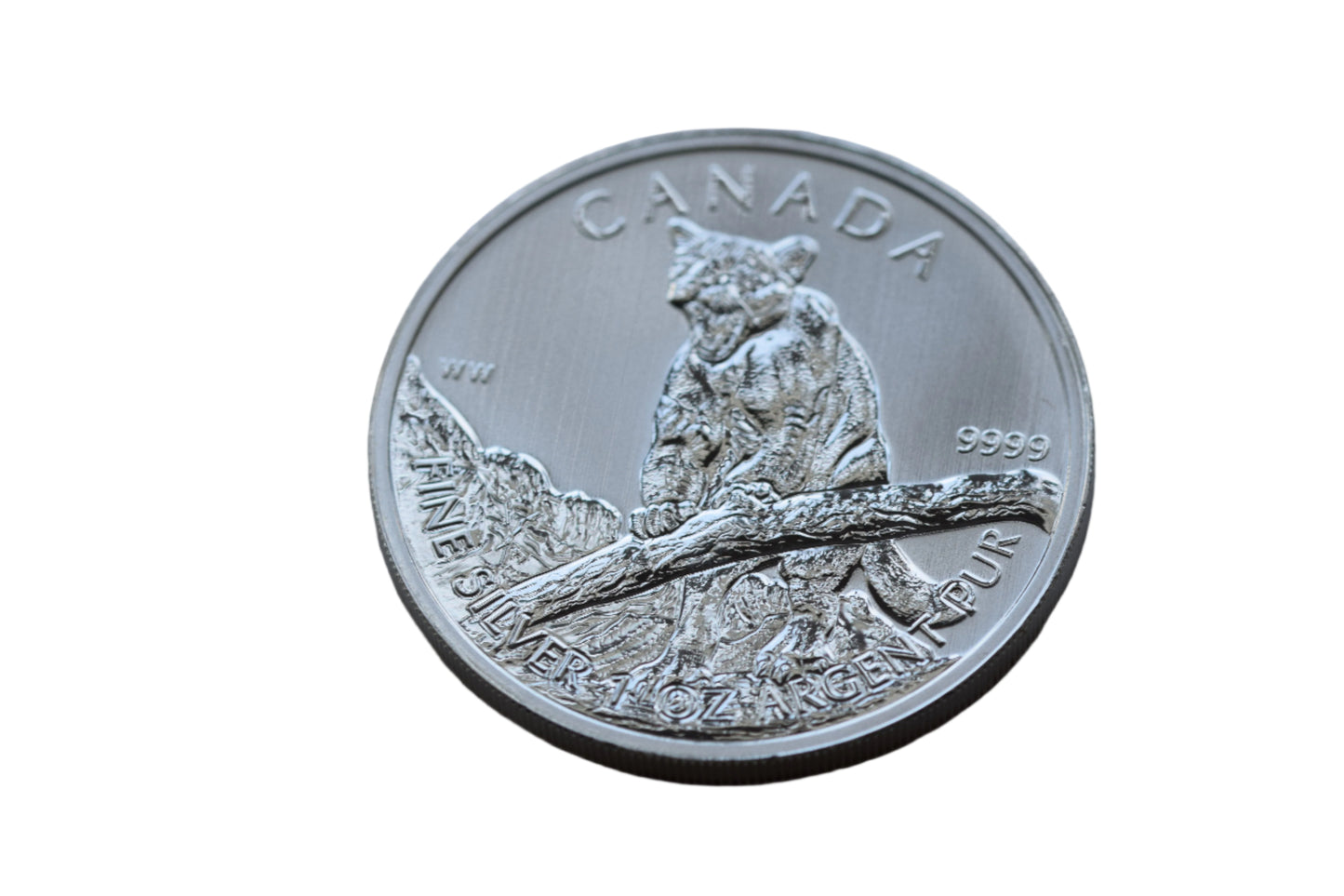 2012 Canada $5 Cougar - 1 oz 9999 Silver Coin