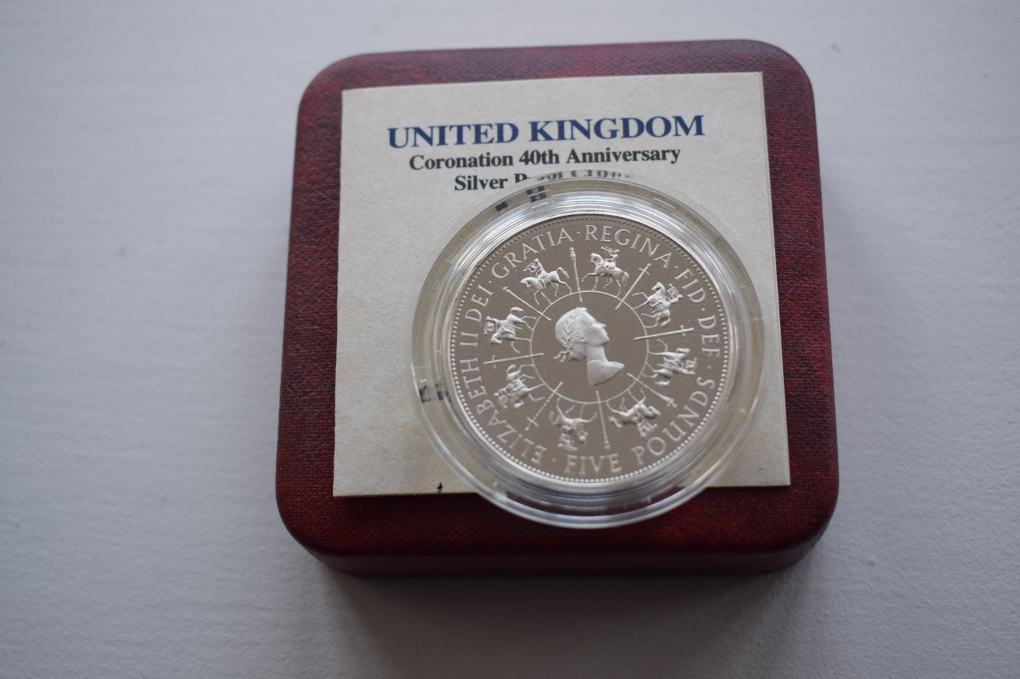 1993 Royal Mint QE II Coronation 40th Anniversary Silver Proof Crown