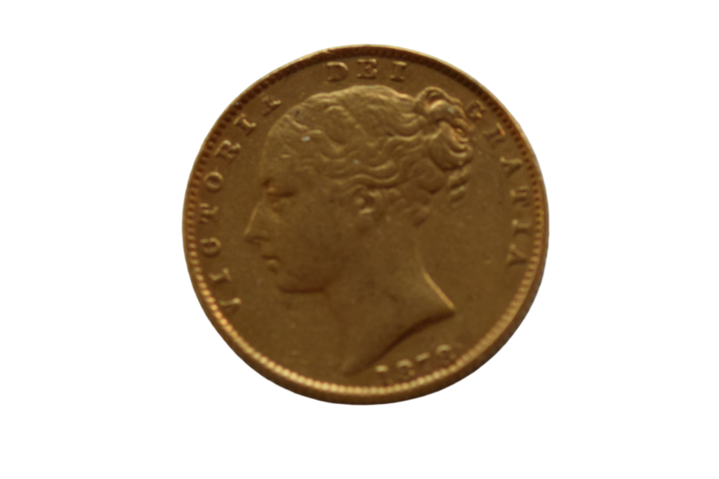 1872 S Young Head Shield Gold Sovereign