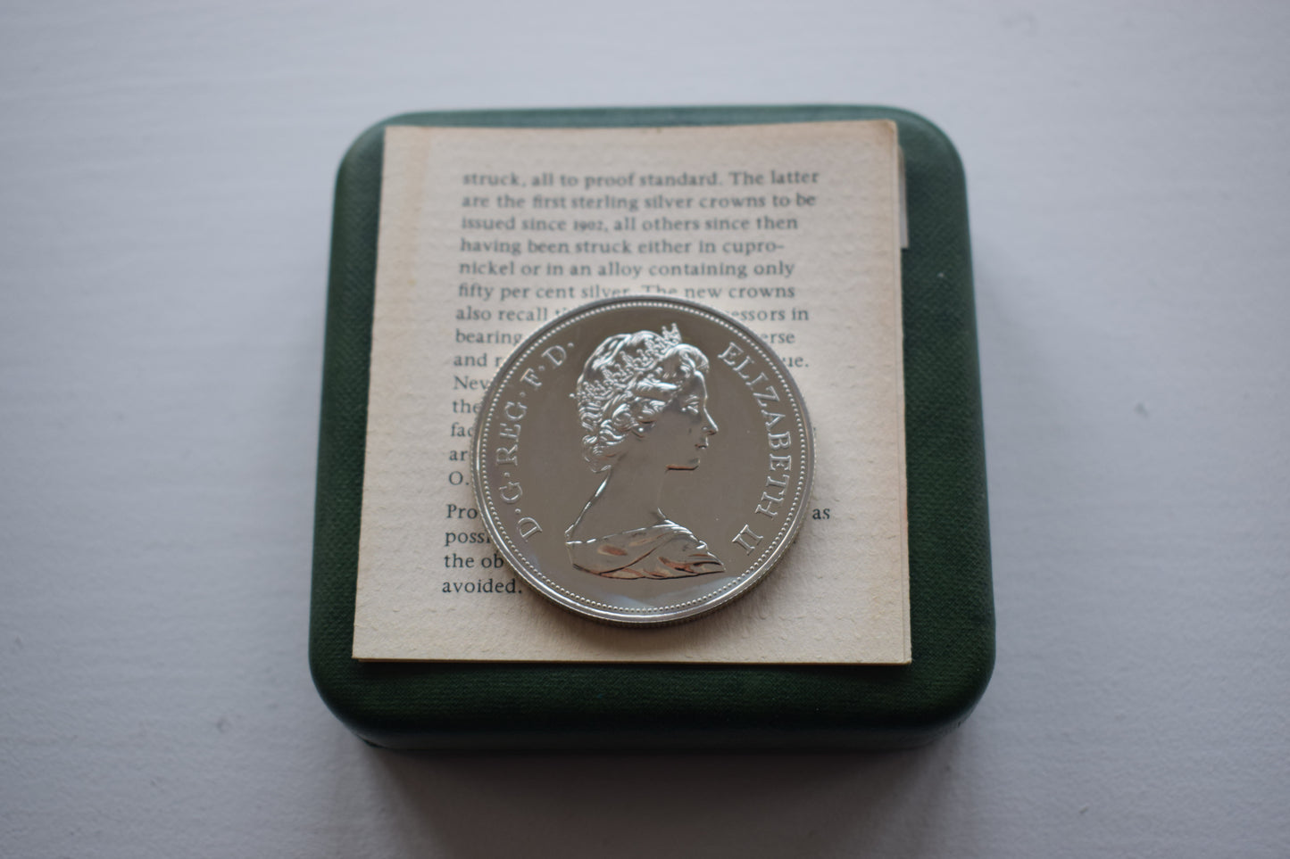 1972 Royal Mint QE II 25th Wedding Anniversary Silver Proof Crown