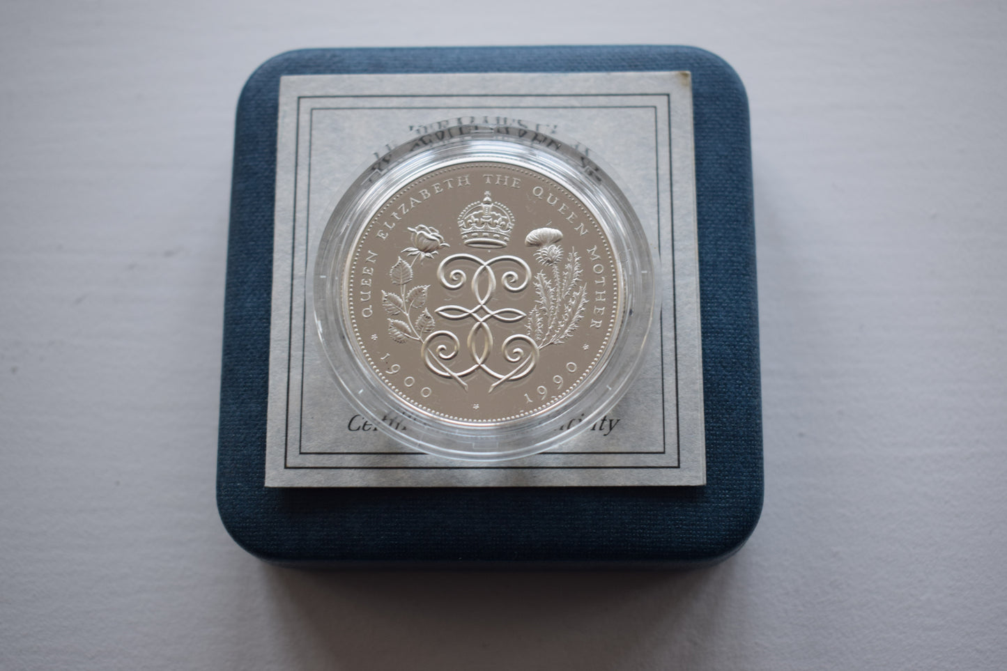 1990 Royal Mint Queen Mother 90th Birthday Silver Proof Crown