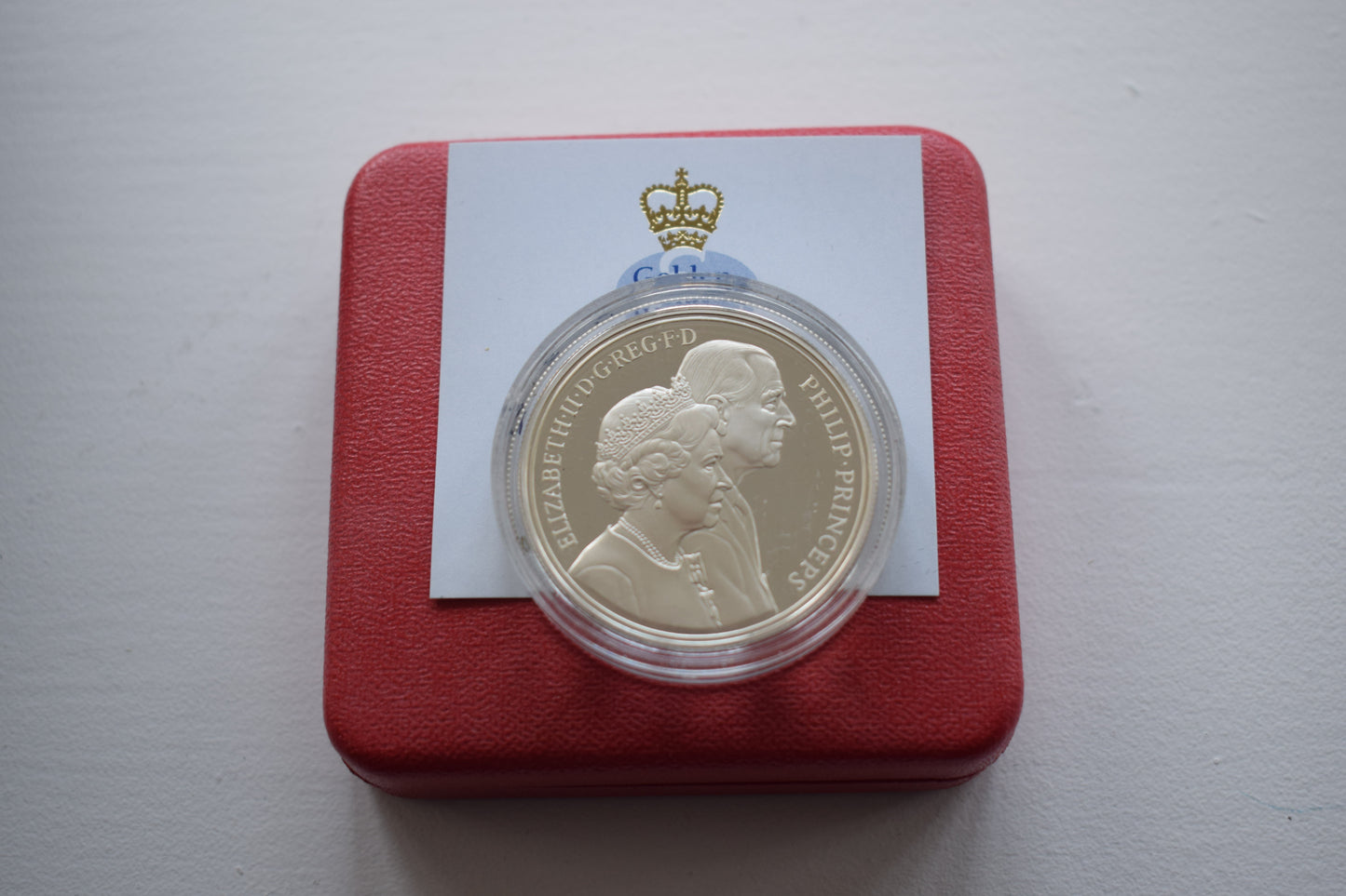 1997 Royal Mint QE II Golden Wedding Anniversary Silver Proof £5 Coin