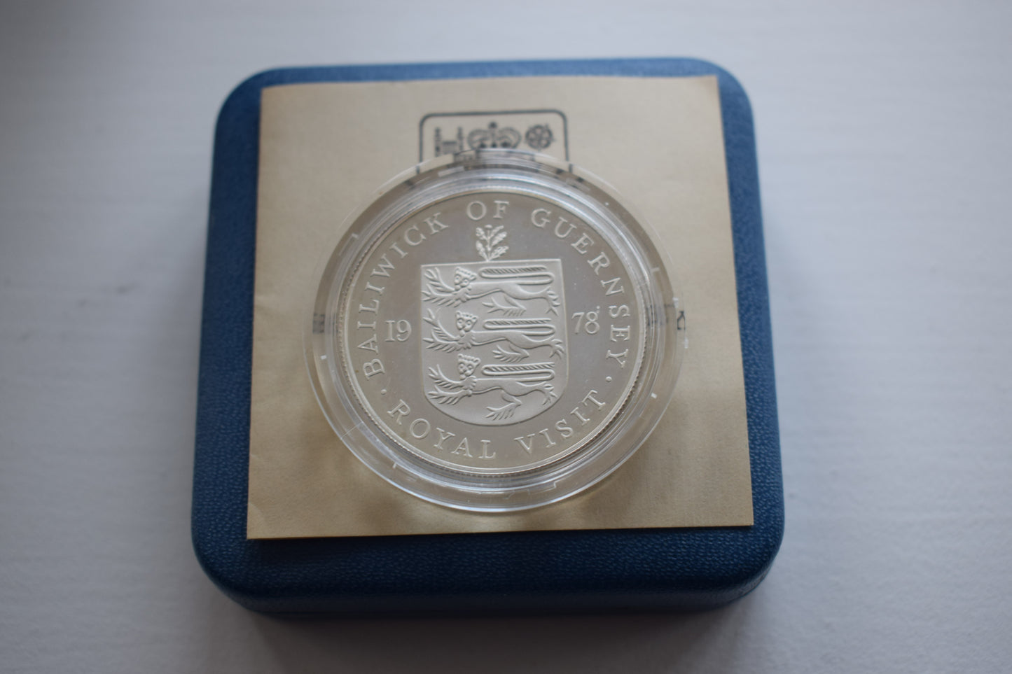 1978 Guernsey QE II Bailiwick Royal Visit Silver Proof 25 Pence Crown