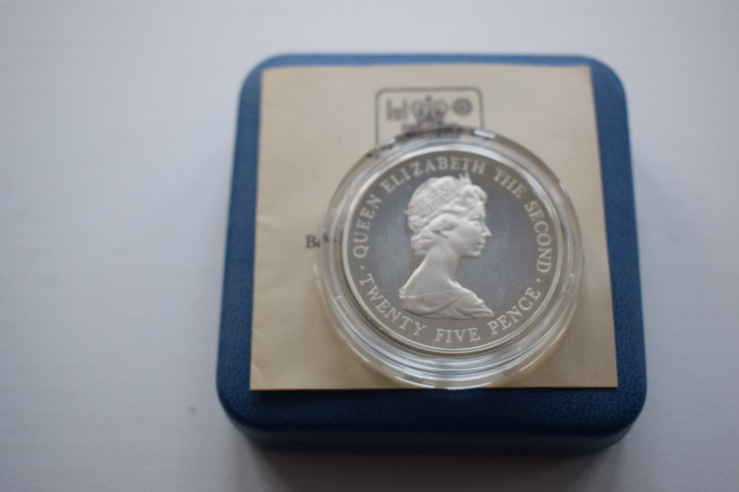 1978 Guernsey QE II Bailiwick Royal Visit Silver Proof 25 Pence Crown