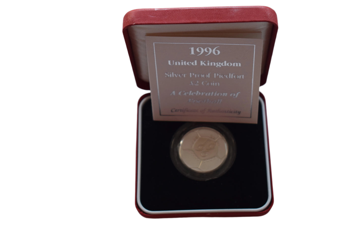 1996 Royal Mint Celebration of Football £2 Silver Piedfort Proof coin