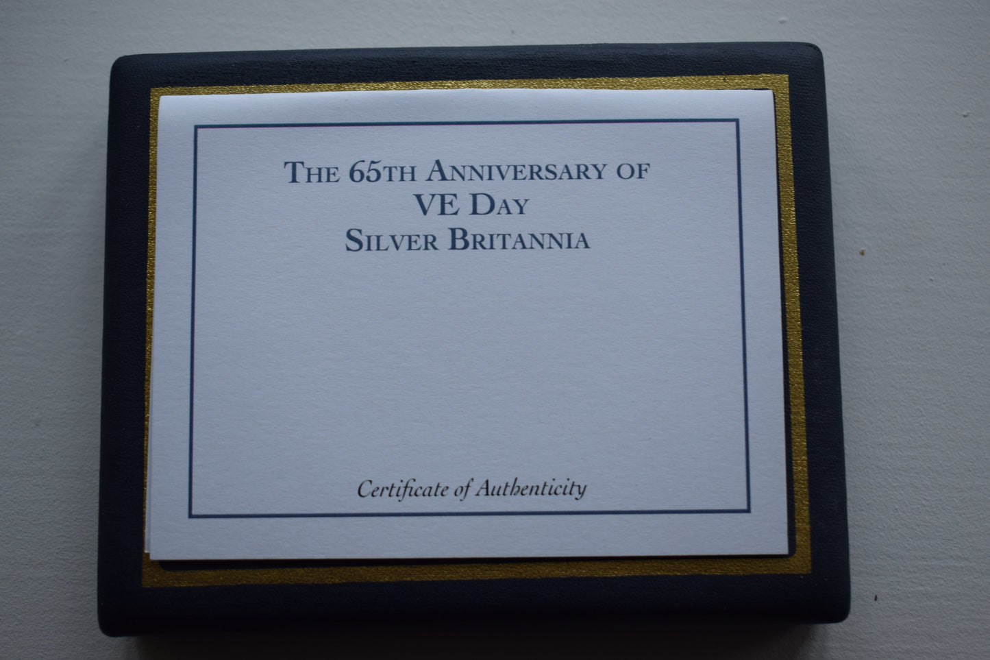 2010 Royal Mint Britannia 65th Anniversary of VE day Silver Proof 5 Oz Coin