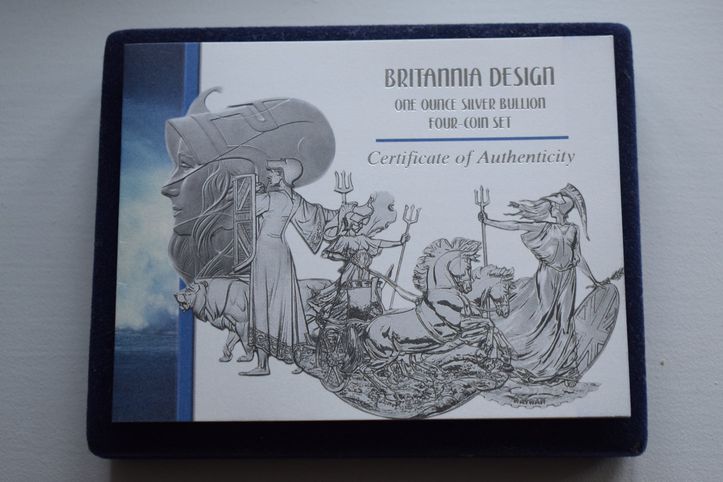1999 - 2003 Britannia Design Bullion Silver 4 Coin set
