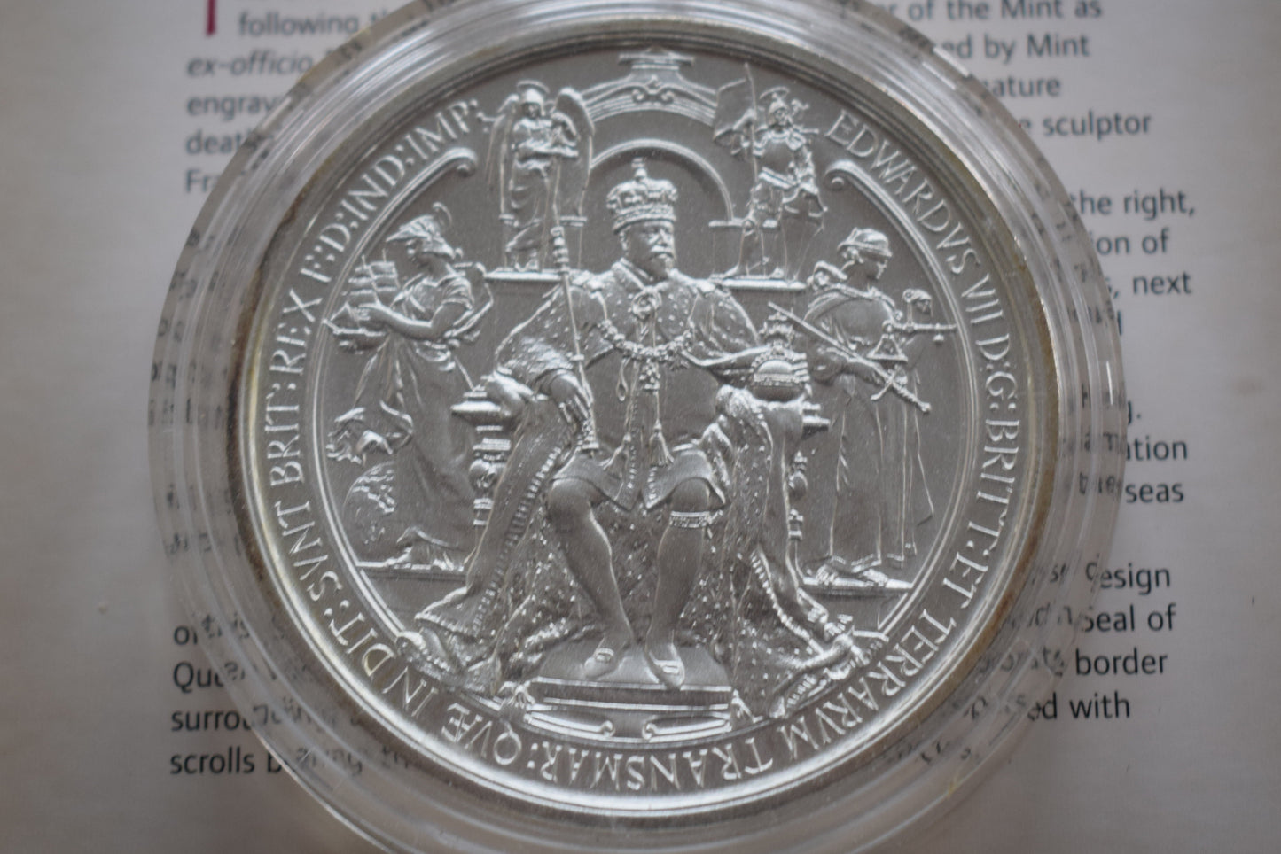 2006 Great Seal of the Realm King Edward VII 5oz Silver Medal Coin