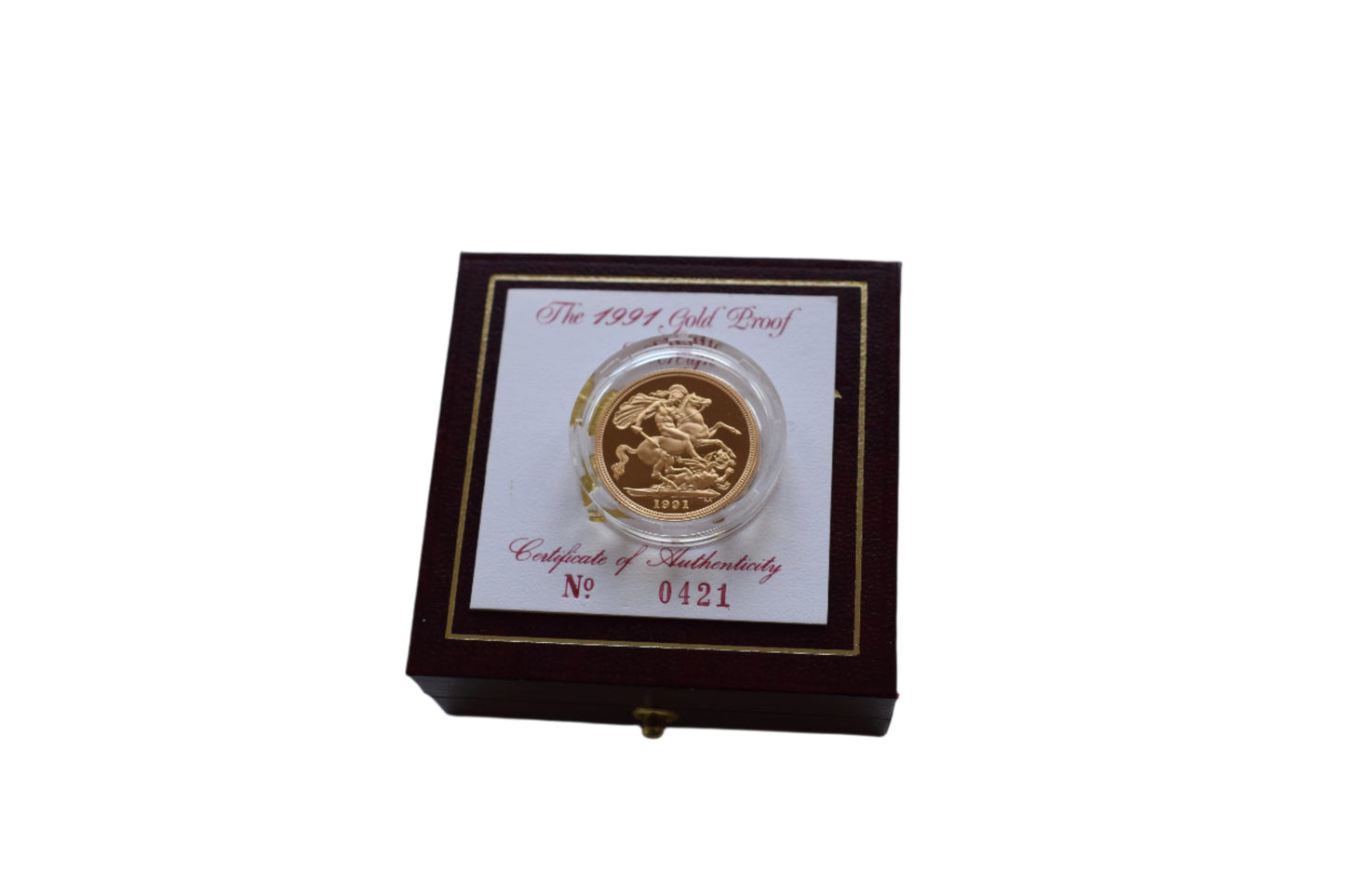 1991 Royal Mint George and the Dragon Gold Proof Sovereign