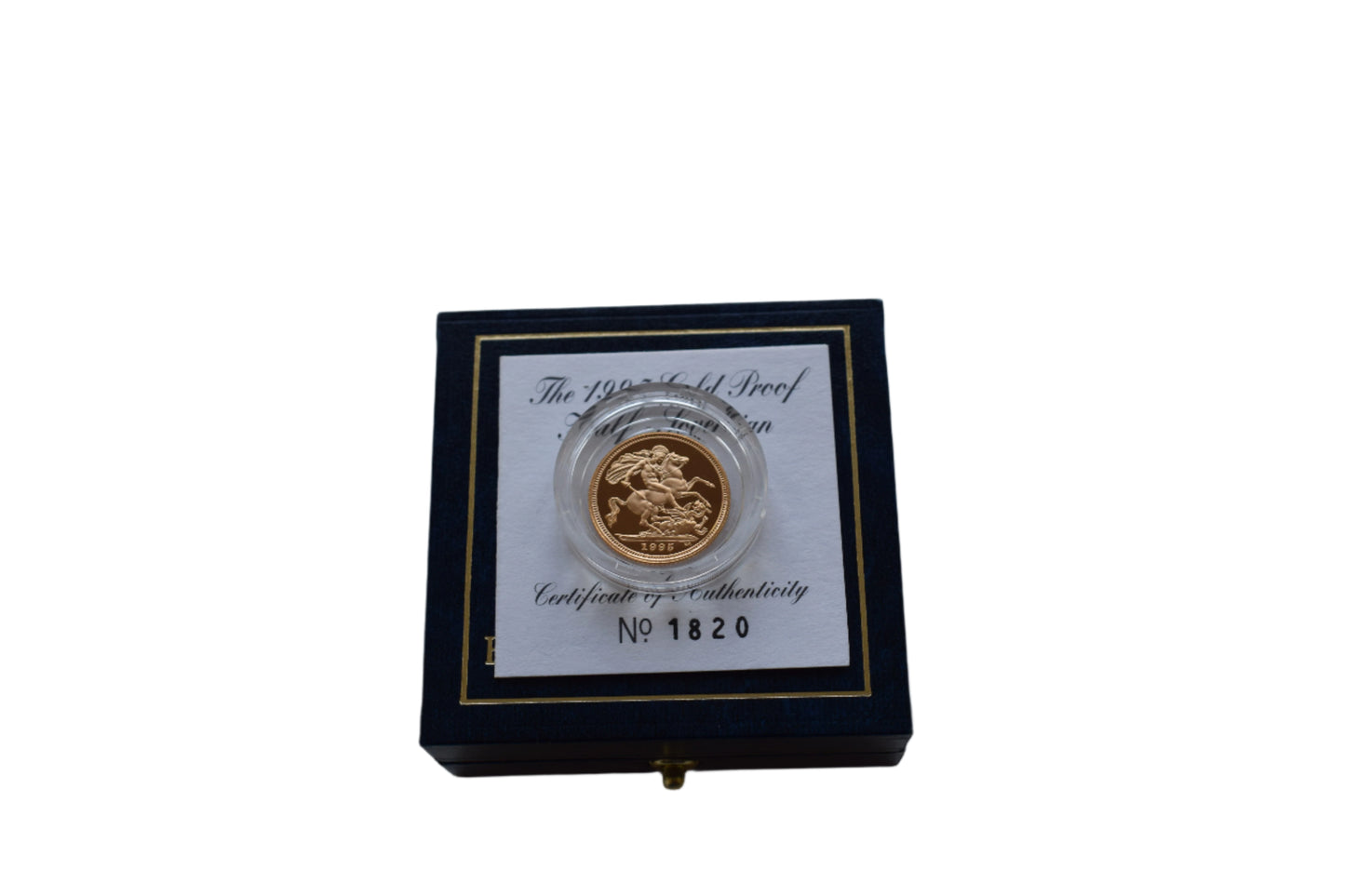 1995 Royal Mint George and the Dragon Gold Proof Half Sovereign