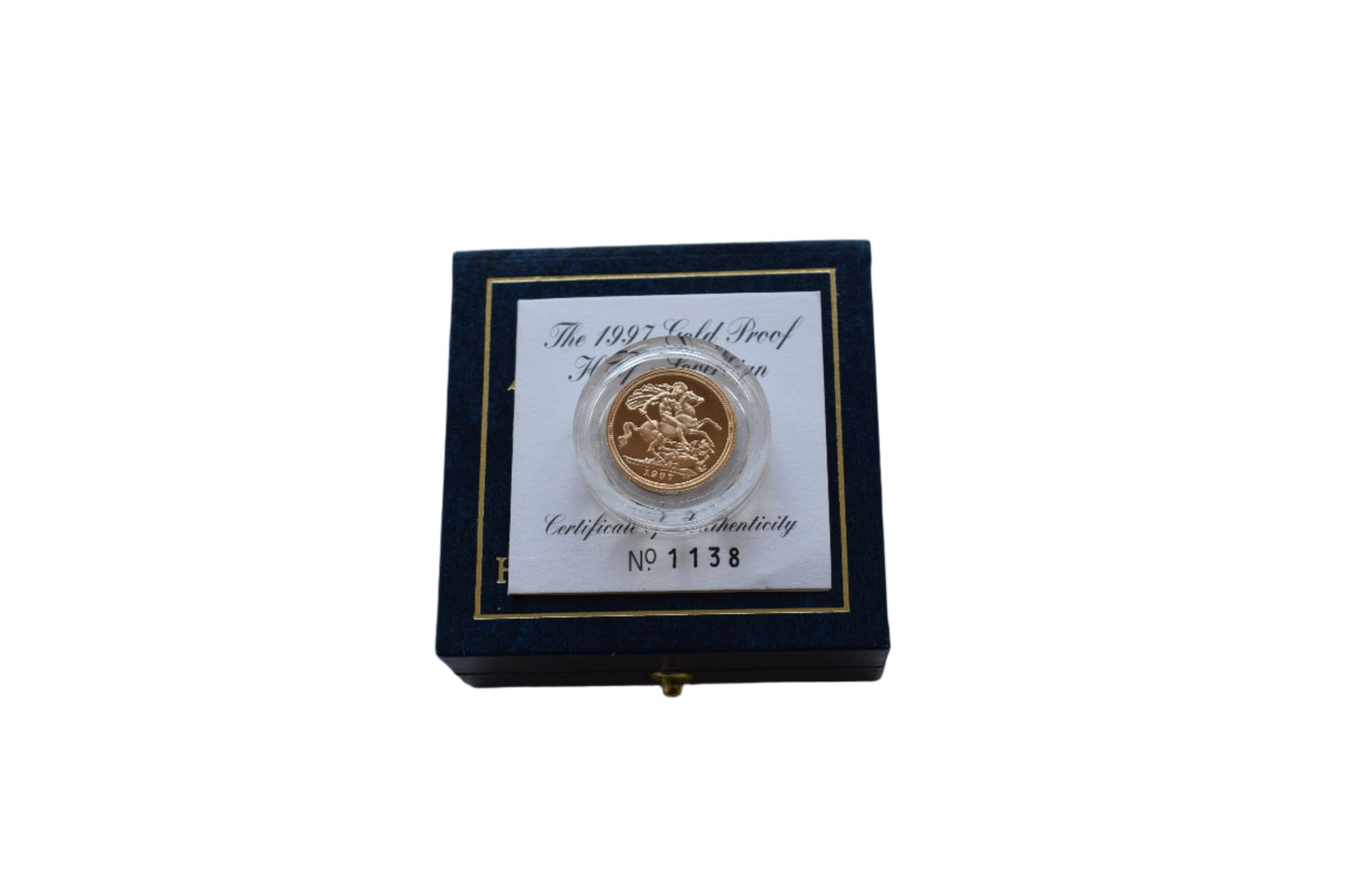 1997 George and the Dragon Gold Proof Half Sovereign