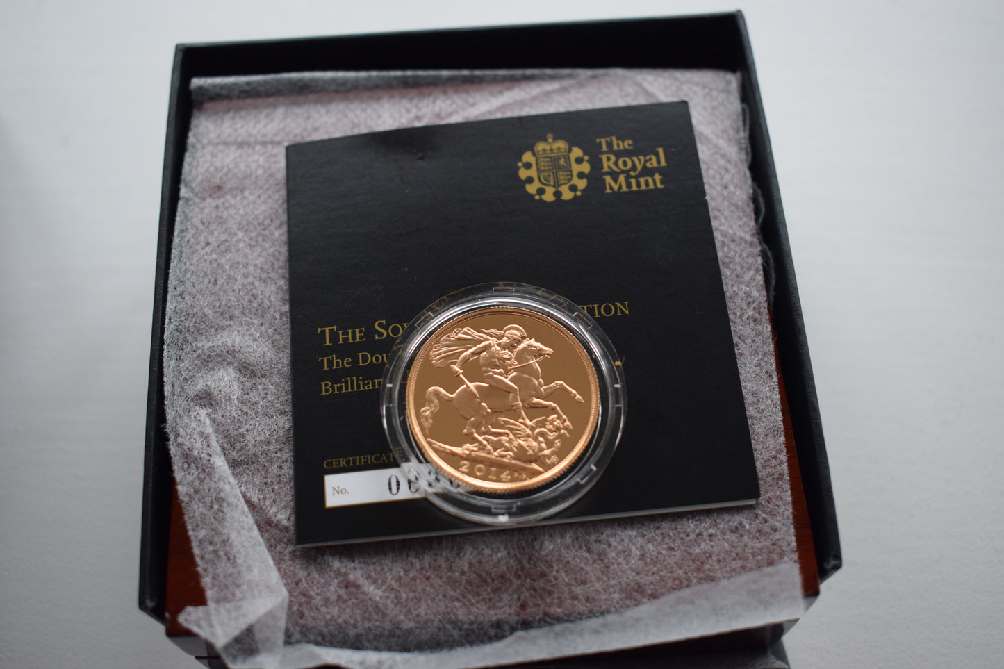 2014 George and the Dragon Gold BU Double Sovereign