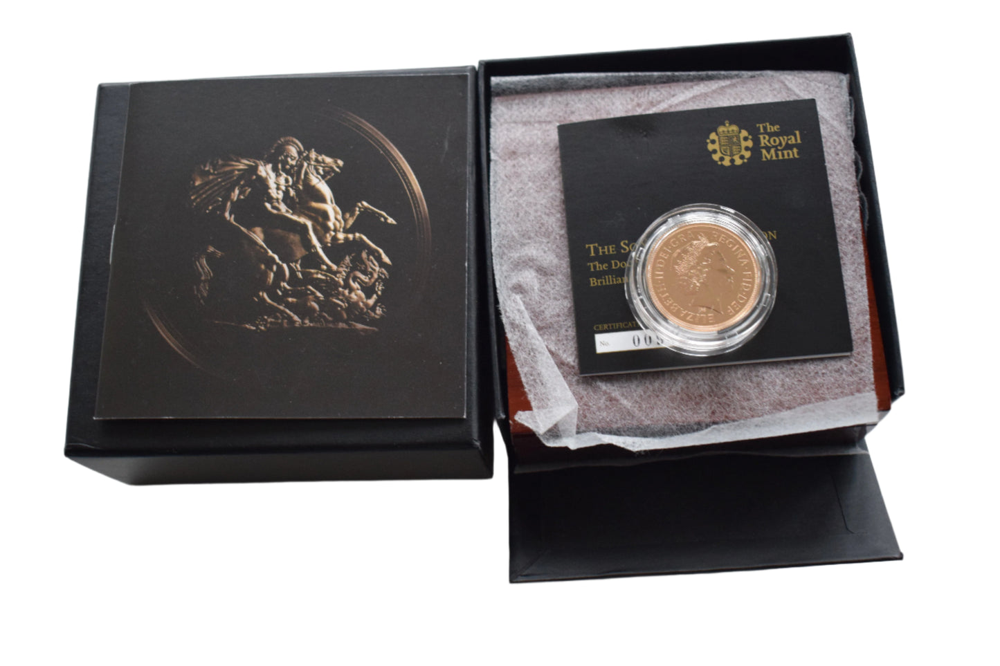 2014 George and the Dragon Gold BU Double Sovereign