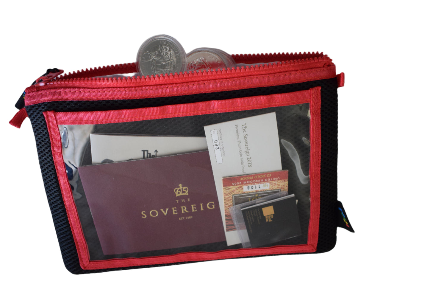 Medium Eco Friendly Gold / Silver Coins Storage Pouch
