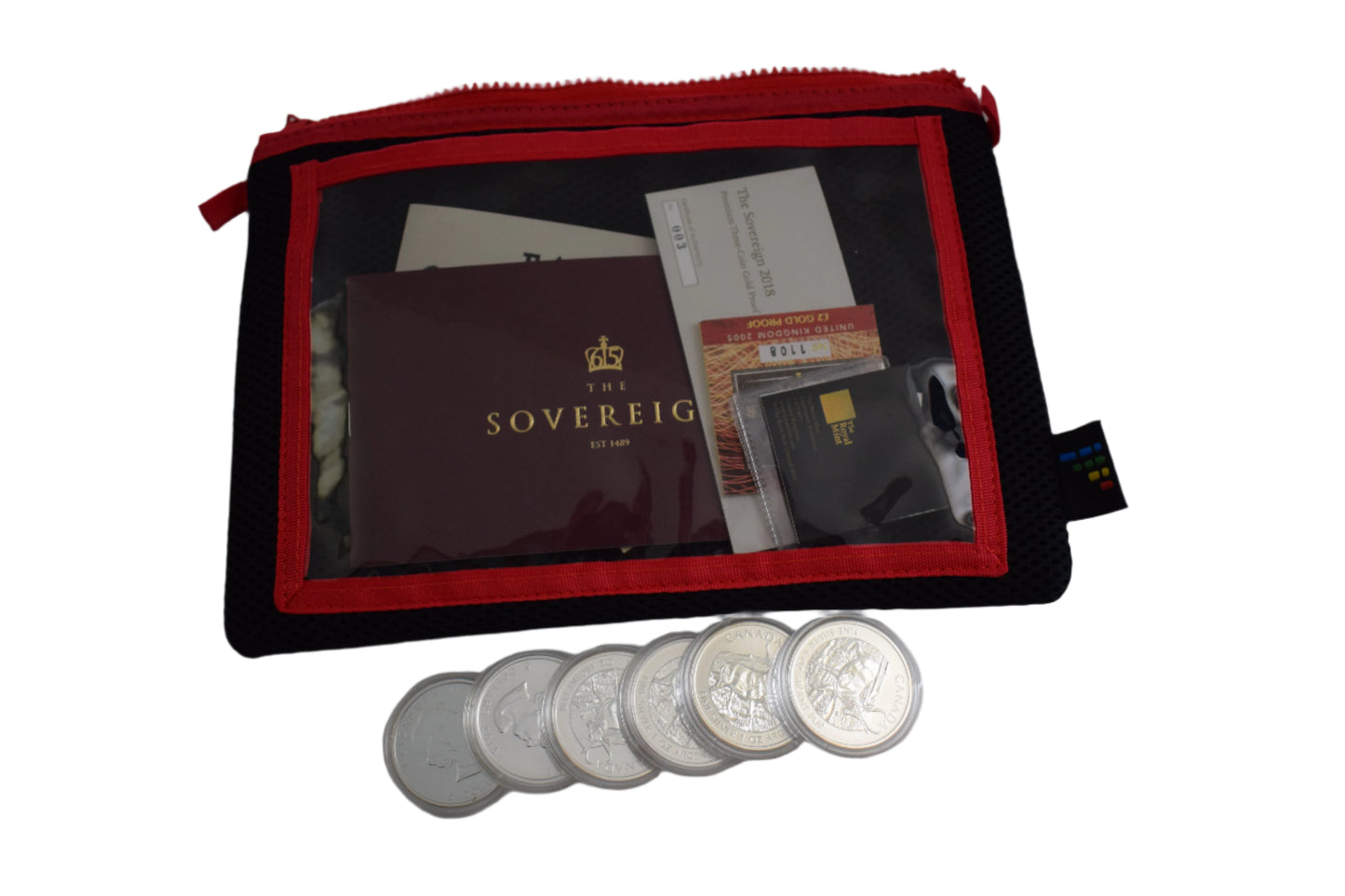 Medium Eco Friendly Gold / Silver Coins Storage Pouch