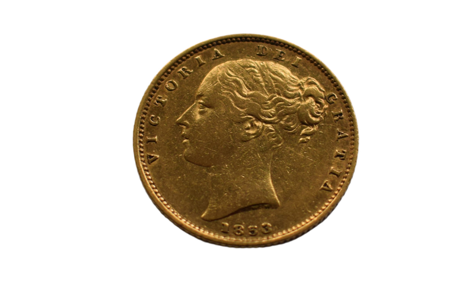 1853 Young Head Shield Gold Sovereign
