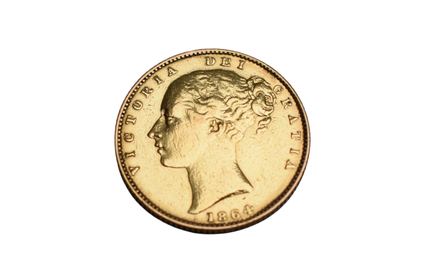 1864 Young Head Shield Gold Sovereign