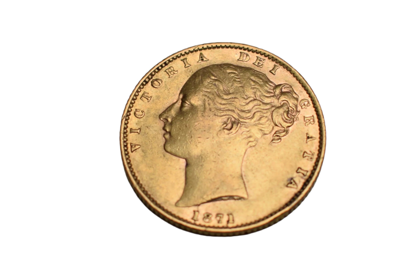 1871 Young Head Shield (Die26) Gold Sovereign
