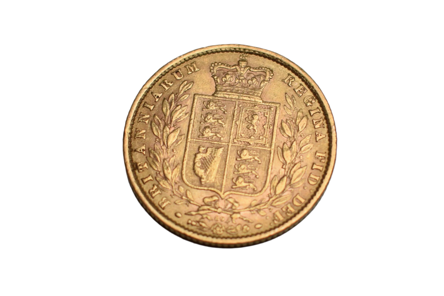 1872 Young Head Shield (Die89) Gold Sovereign