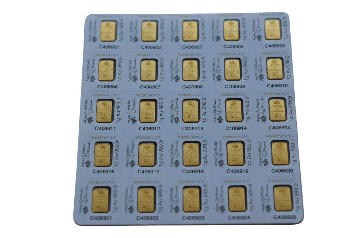 PAMP Suisse 1 gram gold Bar carded