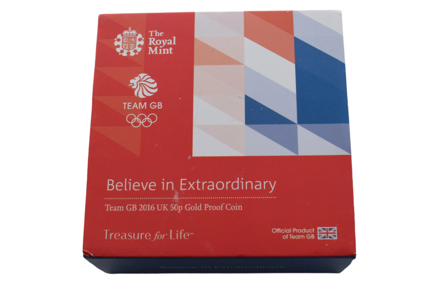 2016 Royal Mint Team GB Olympics Gold Proof 50p Coin AGW 14.21g Box COA