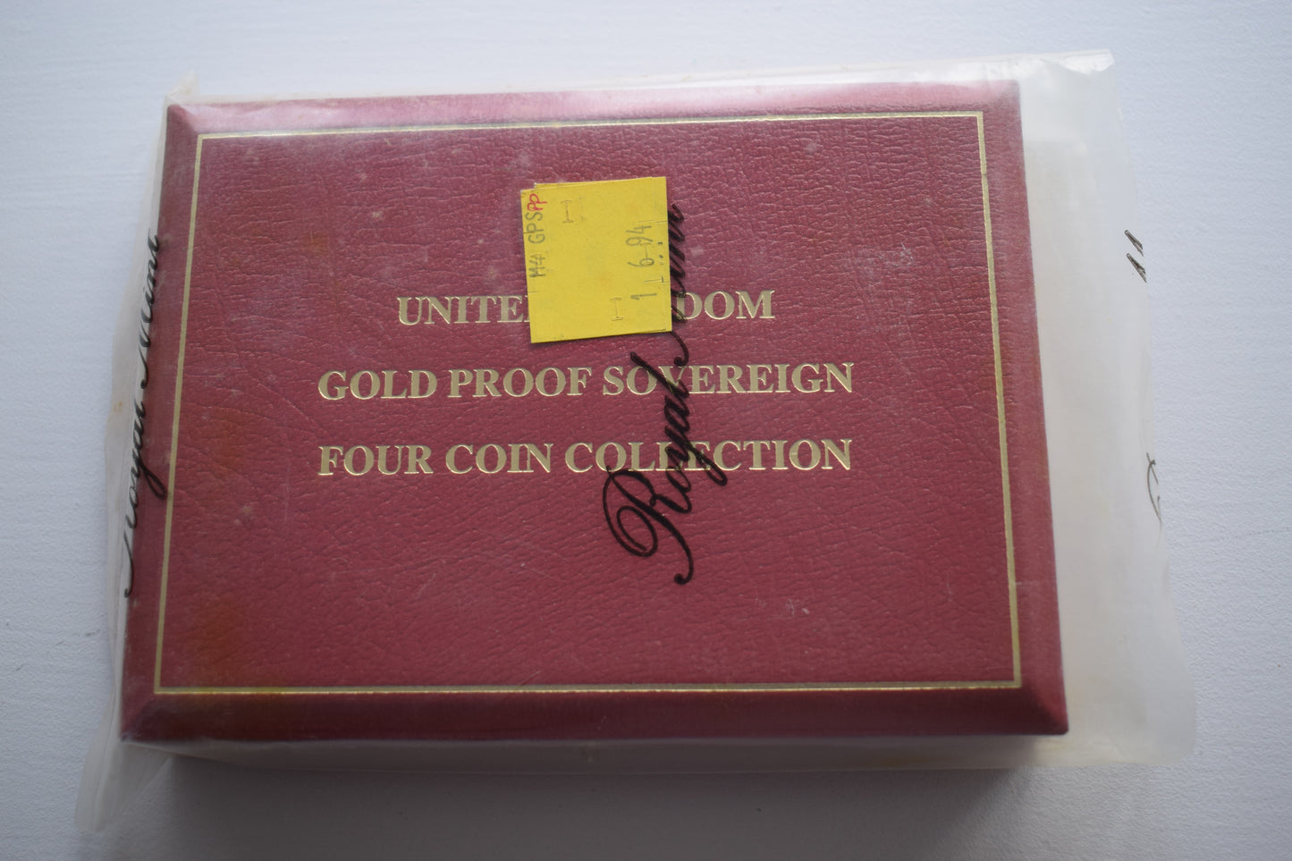 1994 RM George & Dragon Gold Proof 4 Coin Sovereign Set Box COA