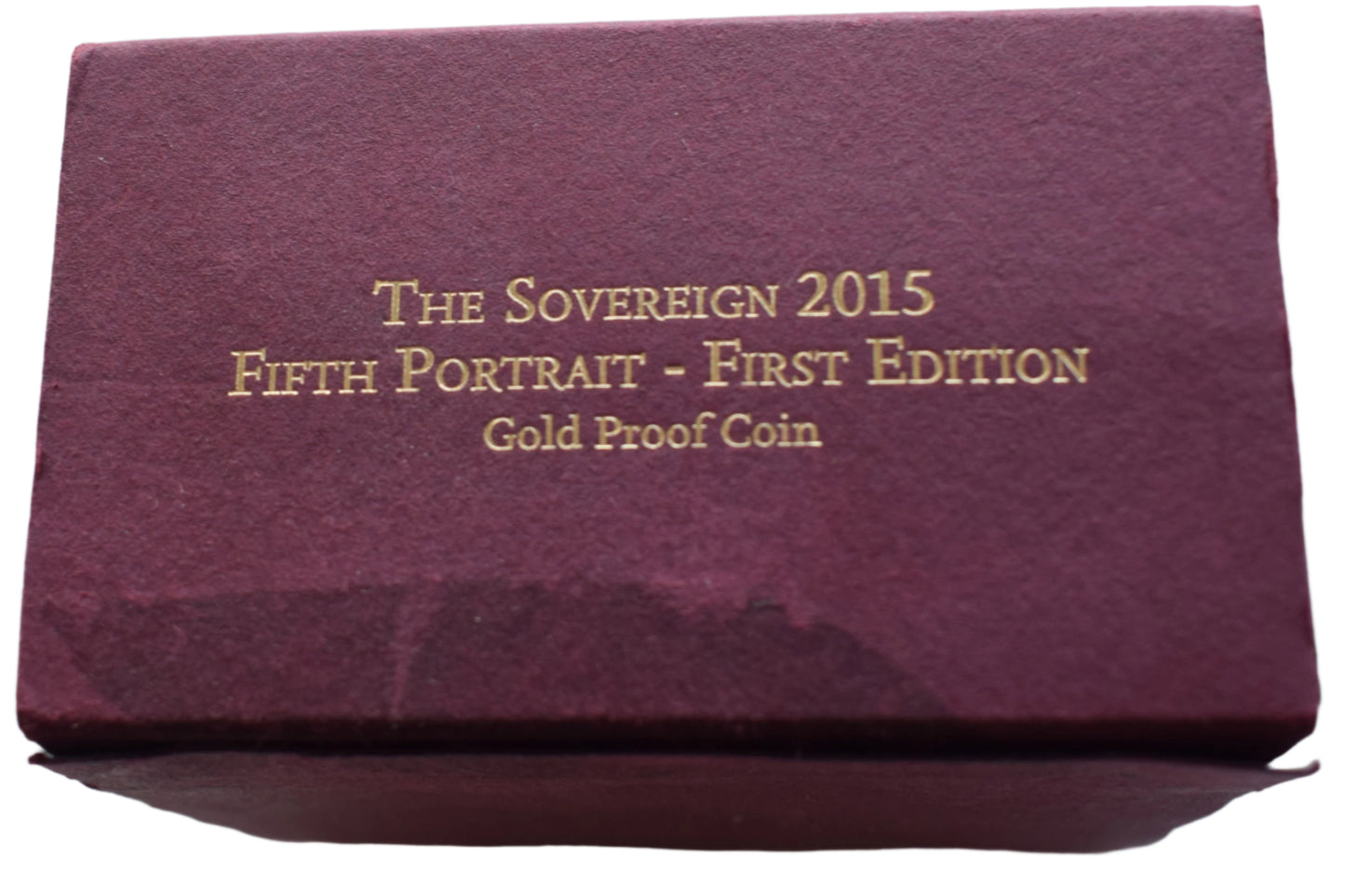 2015 RM QE II First Ed (5th Portrait) (AGW 7.32 g) Proof Gold Sovereign BOX COA